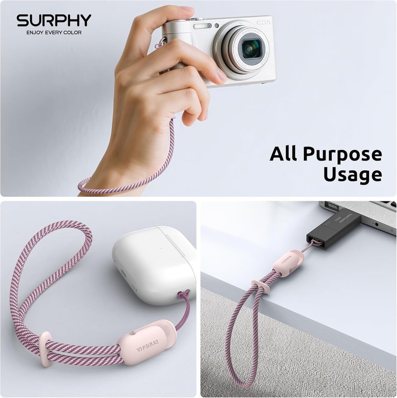 SURPHY 3 Pack Phone Wrist Strap with CellPhone Tether Tab, Cellphone Lanyard, Phone Strap with 2-Color Braided, Wrist Lanyard - Image 5